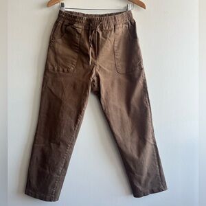 Oak + Fort Brown Pants Cotton Minimalist Women Medium